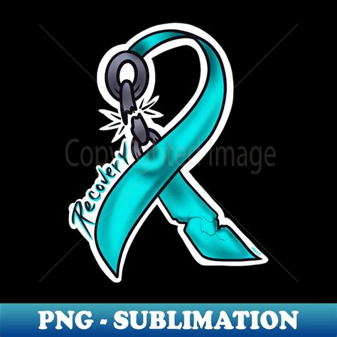 addiction recovery ribbon.